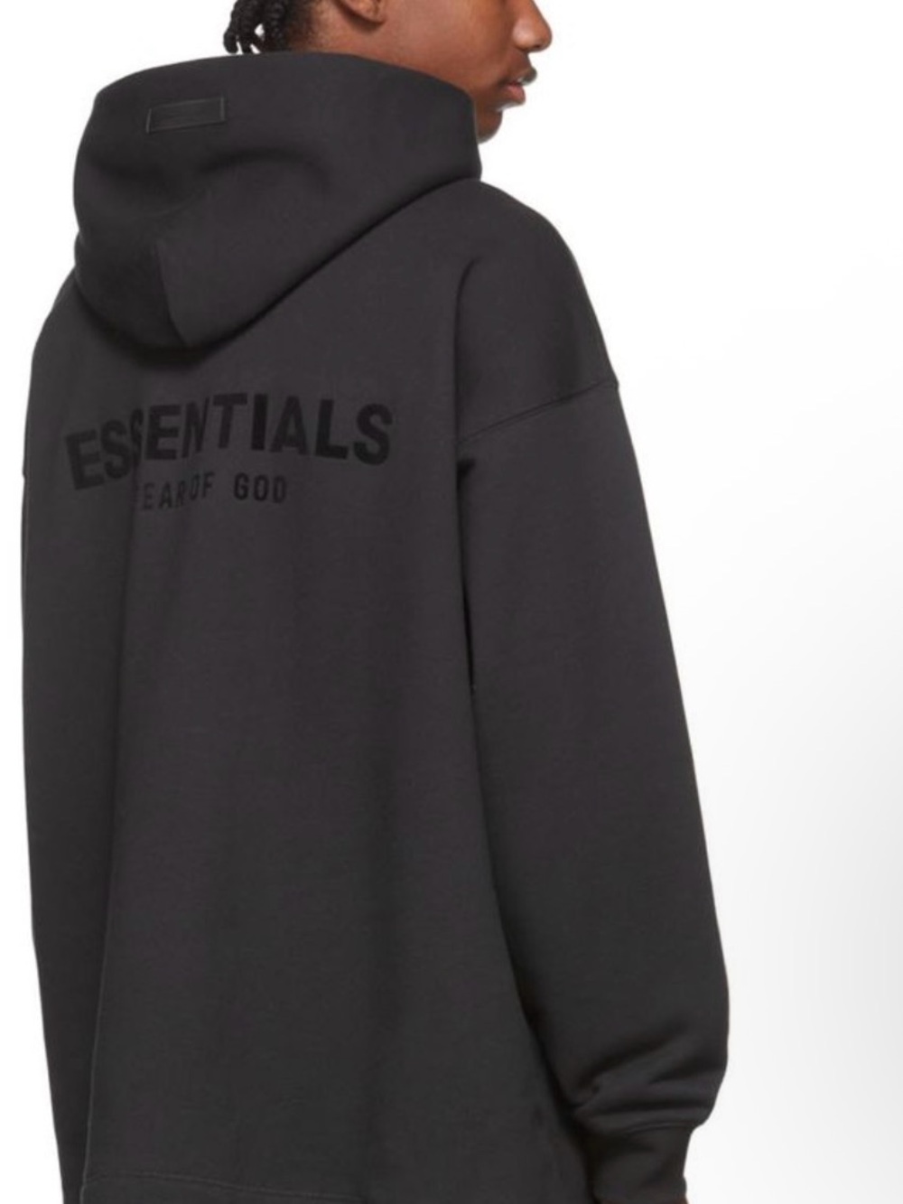 Essentials Black Relaxed Hoodie